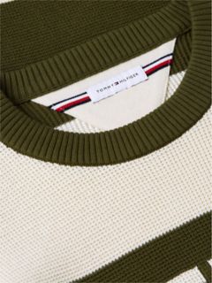 Hilfiger Logo Waffle-Knit Sweater — Huntsman Green 6