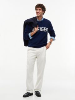 Hilfiger Logo Waffle-Knit Sweater — Carbon Navy 2
