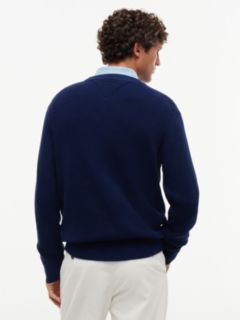 Hilfiger Logo Waffle-Knit Sweater — Carbon Navy 5