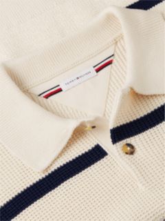 Waffle-Knit Sweater Polo — Ivory Petal 6