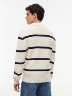 Waffle-Knit Sweater Polo — Ivory Petal 4