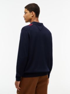 Argyle Sweater Polo — Navy Blue 4
