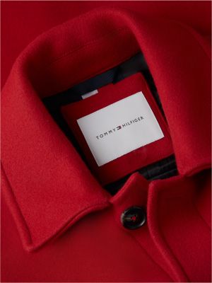 Мужская куртка Tommy Hilfiger Wool-Blend Field, цвет: Красный — фото 7