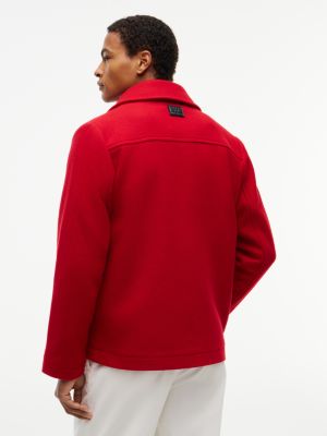 Мужская куртка Tommy Hilfiger Wool-Blend Field, цвет: Красный — фото 5
