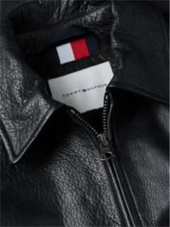 Relaxed Classic Leather Jacket — Black 8