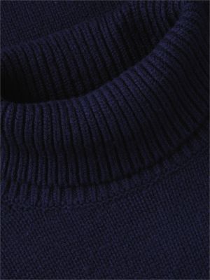 Мужской топ Tommy Hilfiger Relaxed Fair Isle Wool-Blend Turtleneck, цвет: Тёмно-синий / Слоновая кость — фото 7