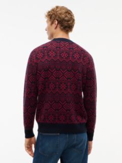 Fair Isle Crewneck Sweater — Regatta Red 4