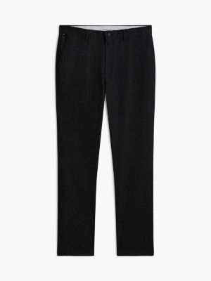 Мужские брюки Tommy Hilfiger Heathered Straight Chino, цвет: Чёрный — фото 5