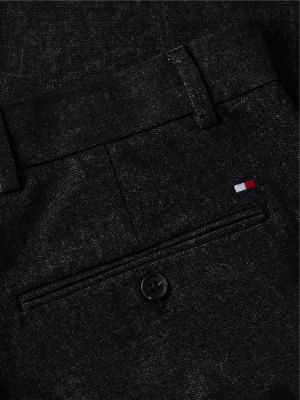Мужские брюки Tommy Hilfiger Heathered Straight Chino, цвет: Чёрный — фото 6