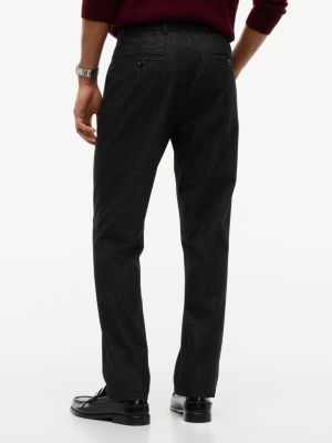 Мужские брюки Tommy Hilfiger Heathered Straight Chino, цвет: Чёрный — фото 4
