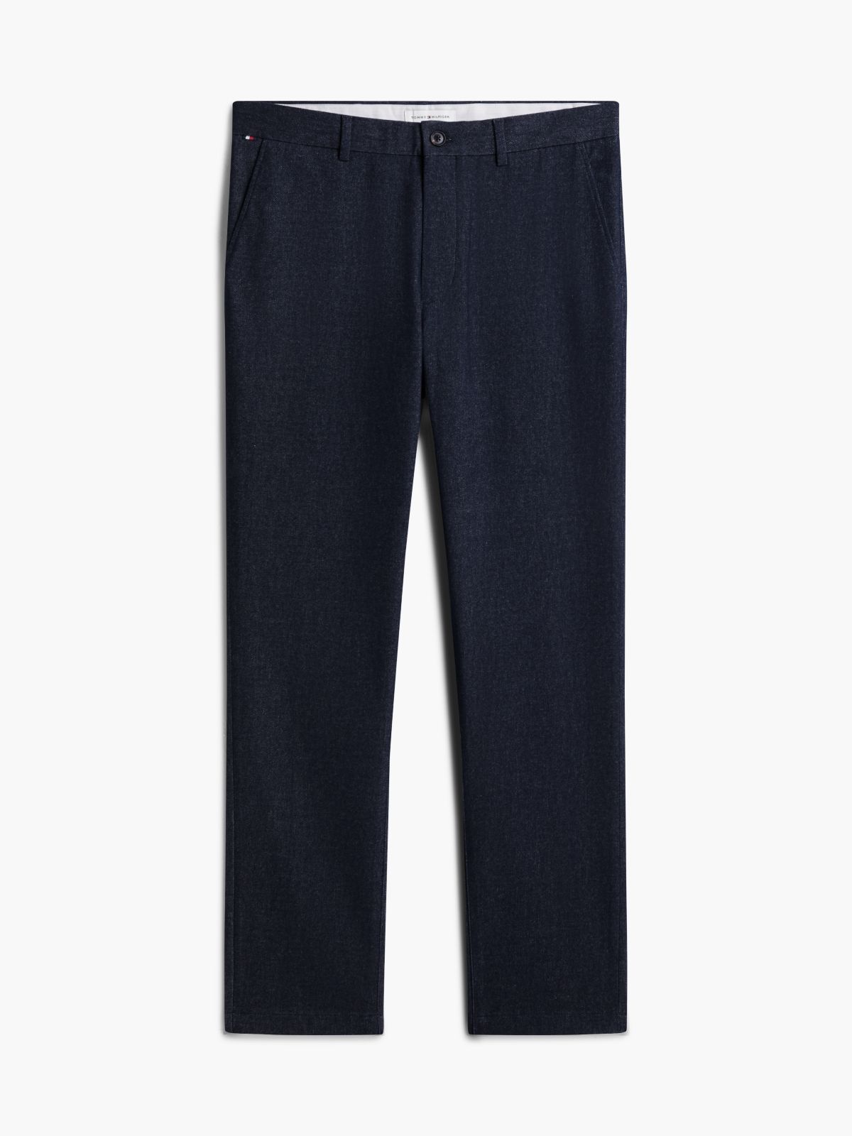Heathered Straight Chino — Navy Blue