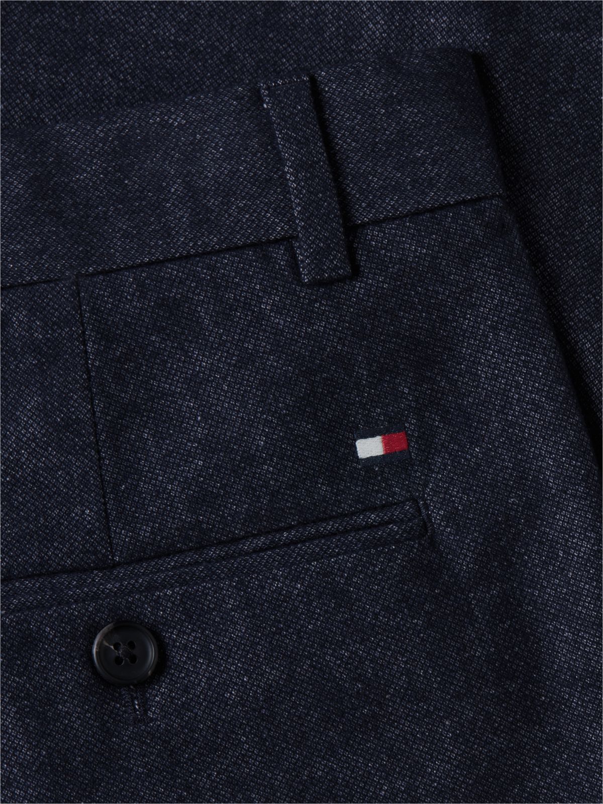 Heathered Straight Chino — Navy Blue