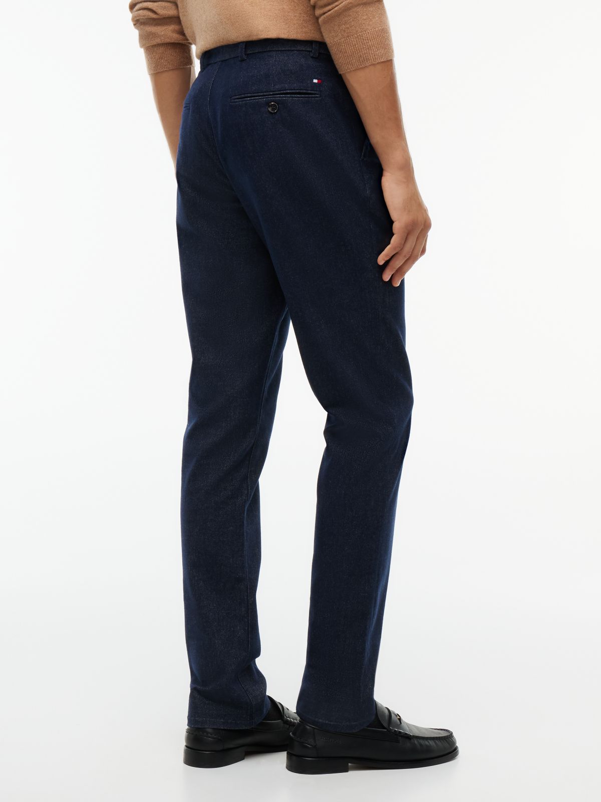 Heathered Straight Chino — Navy Blue