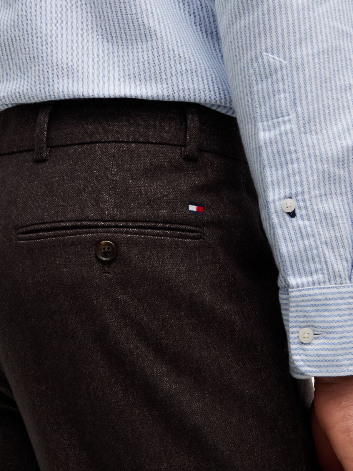 Heathered Straight Chino — Dark Coffee
