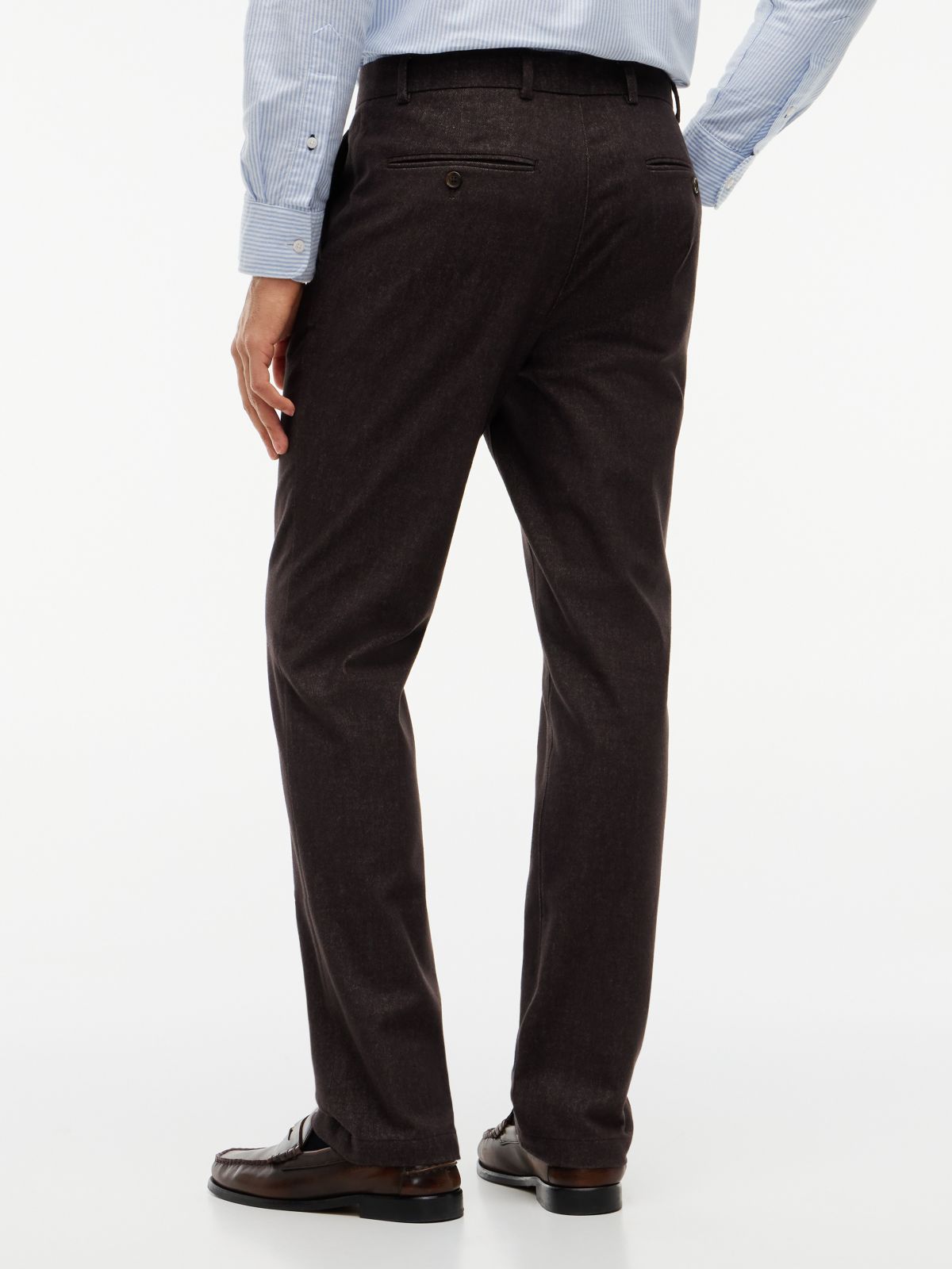 Heathered Straight Chino — Dark Coffee