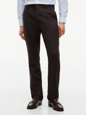Heathered Straight Chino, Dark Coffee