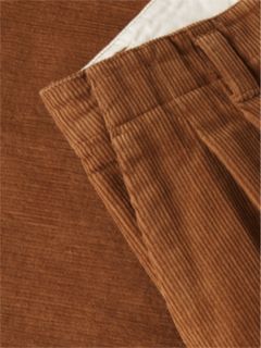 Relaxed Pleated Corduroy Pant — Timeless Tawny 8