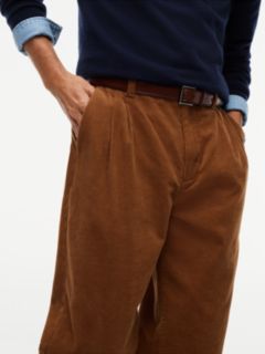 Relaxed Pleated Corduroy Pant — Timeless Tawny 4