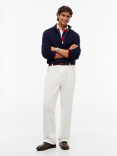 Relaxed Pleated Corduroy Pant — Ivory Silk 2