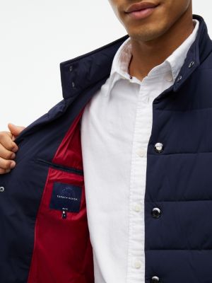 Мужская куртка Tommy Hilfiger New York Label Water-Repellent Packable, цвет: Тёмно-синий — фото 3