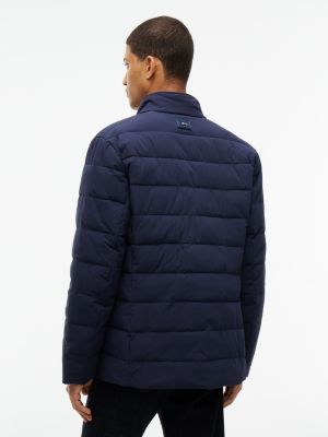 Мужская куртка Tommy Hilfiger New York Label Water-Repellent Packable, цвет: Тёмно-синий — фото 5