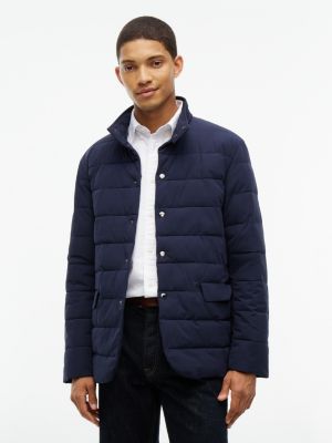 New York Label Water-Repellent Packable Jacket, Navy Blue
