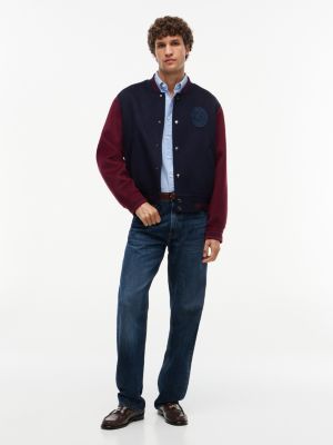 Мужская куртка Tommy Hilfiger New York Label Wool-Cashmere Blend Varsity, цвет: Тёмно-синий — фото 2