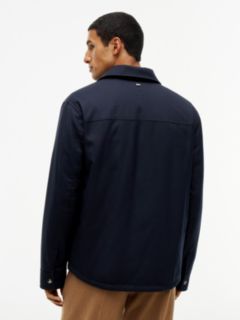 New York Label Mixed-Media Reversible Overshirt — Navy Blue 4