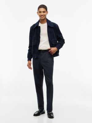 Мужская куртка Tommy Hilfiger New York Label Nubuck Leather, цвет: Тёмно-синий — фото 2
