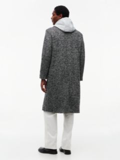 New York Label Donegal Wool-Blend Coat — Black White 6