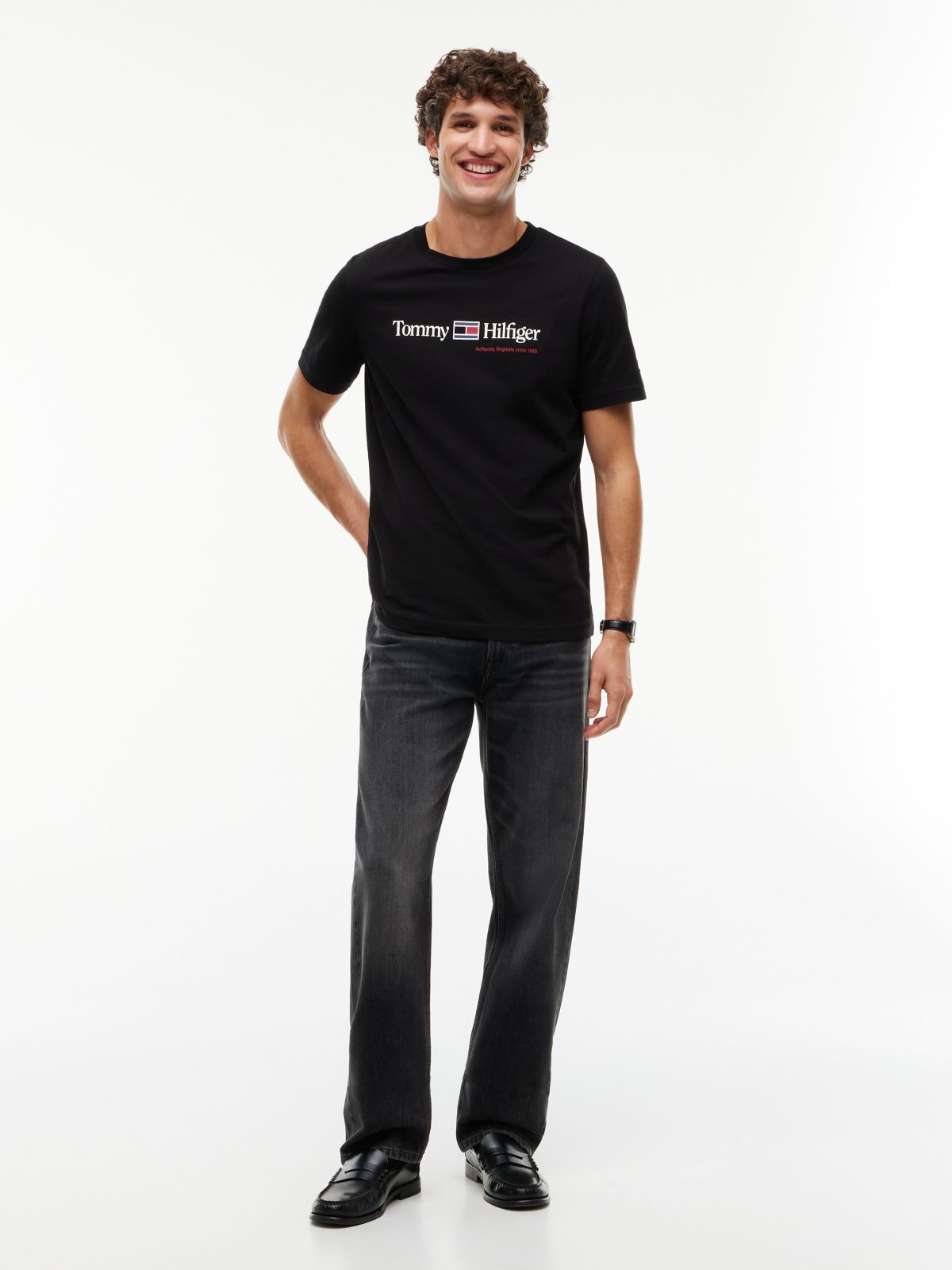 Hilfiger Flag Logo T-Shirt — Black