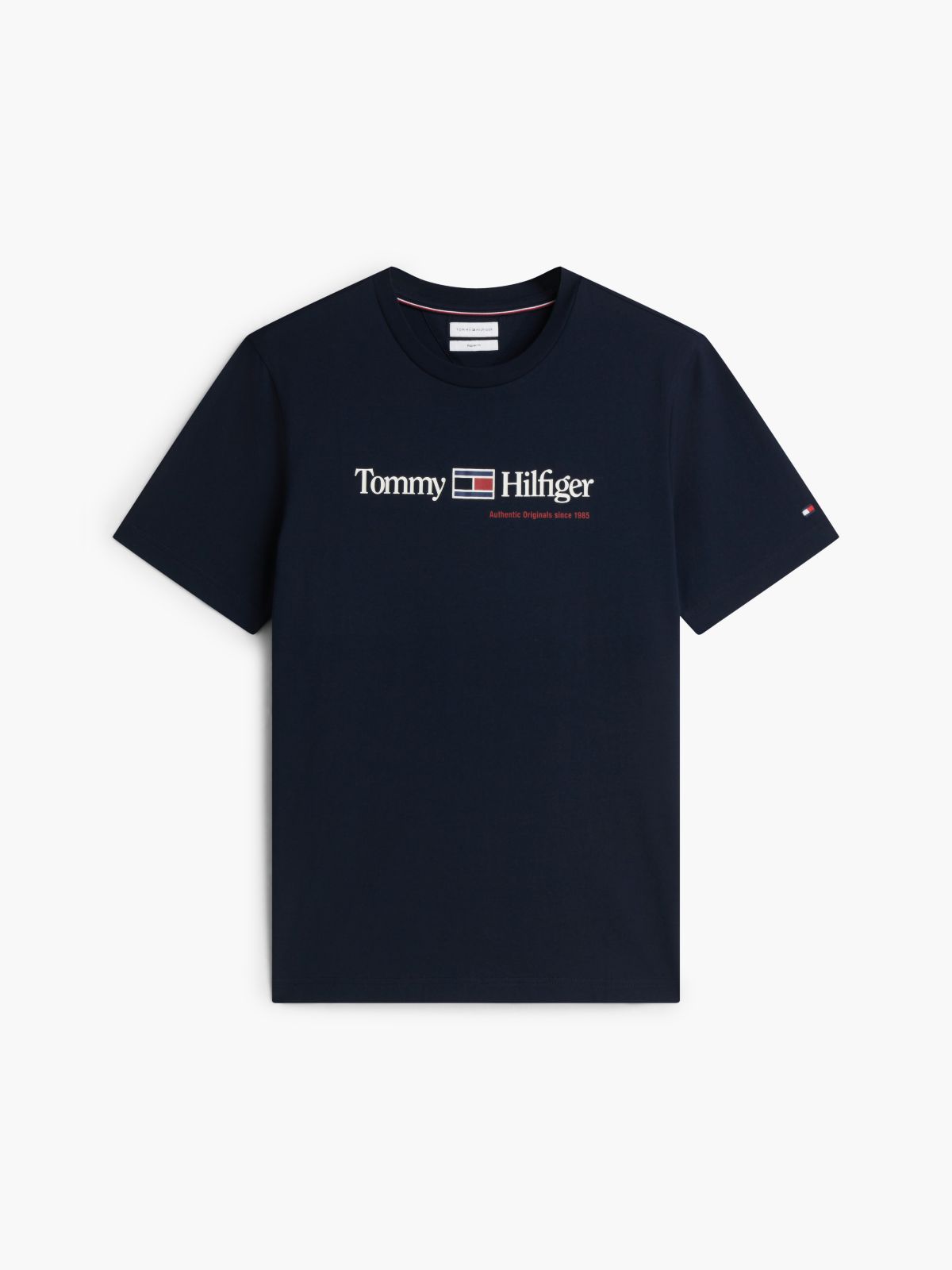 Hilfiger Flag Logo T-Shirt — Navy Blue