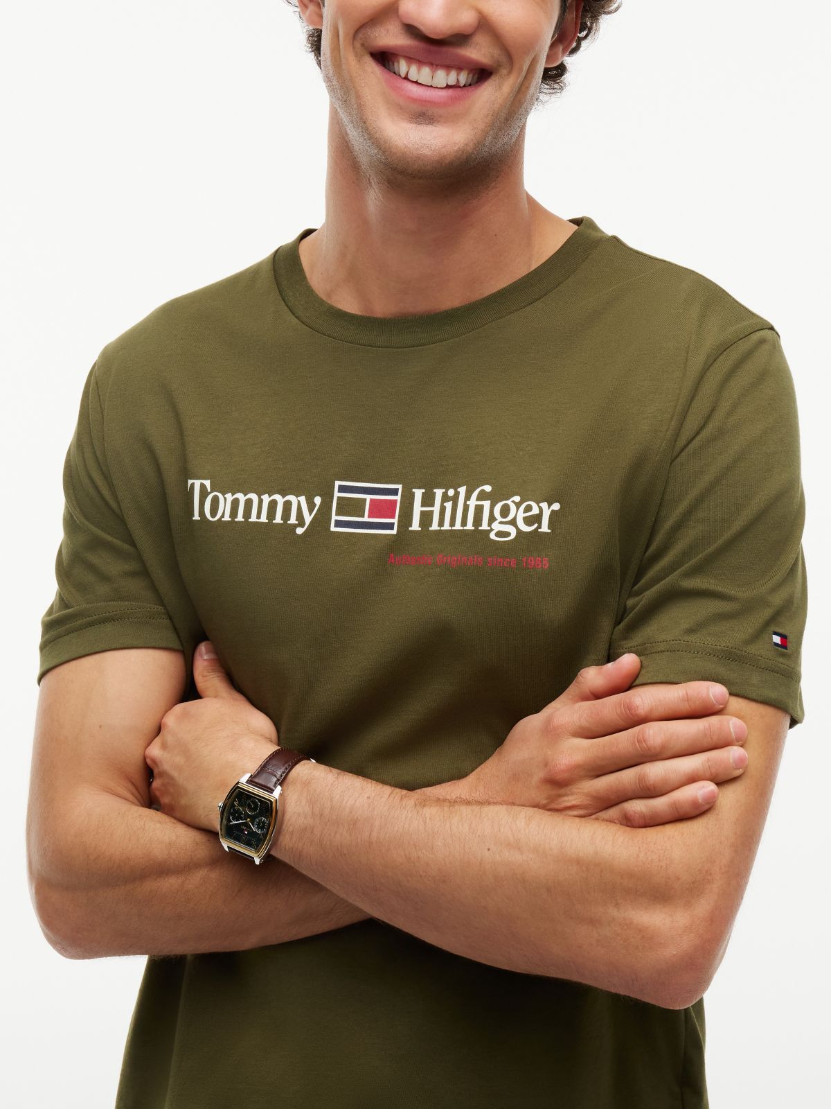 Hilfiger Flag Logo T-Shirt — Huntsman Green