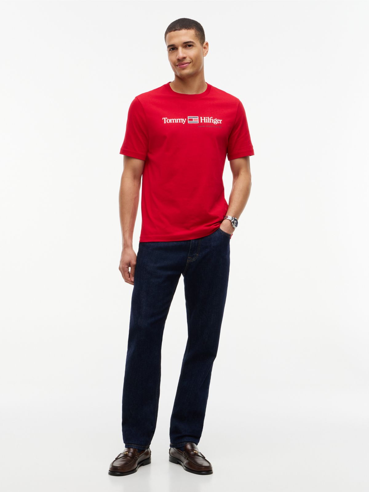 Hilfiger Flag Logo T-Shirt — Medium Red
