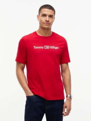 Hilfiger Flag Logo T-Shirt, Medium Red