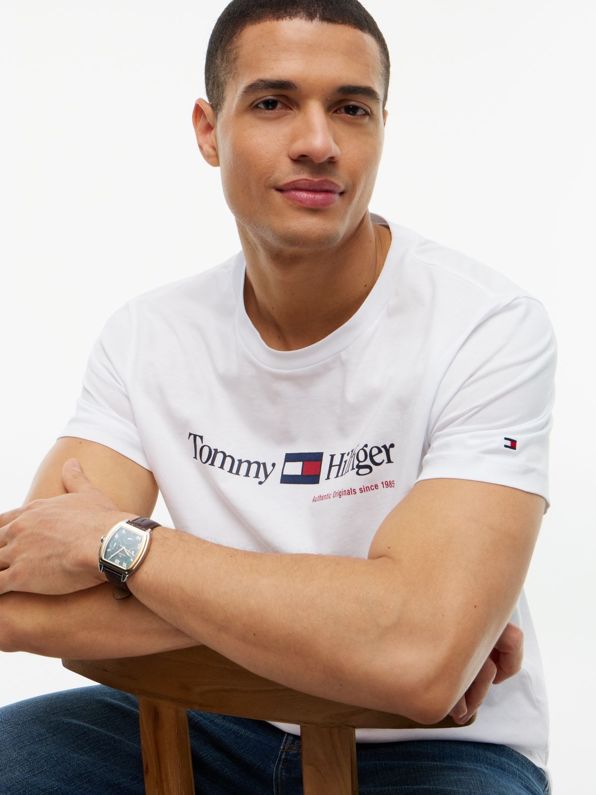 Hilfiger Flag Logo T-Shirt — White