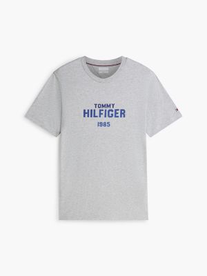 Мужская футболка Tommy Hilfiger Classic Hilfiger Logo, цвет: Светлый серый меланжевый — фото 5