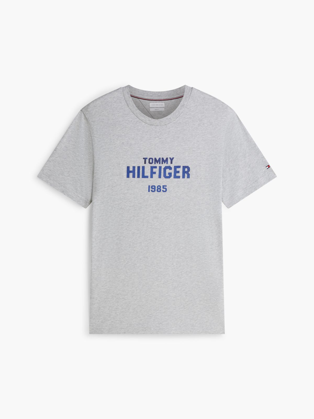 Classic Hilfiger Logo T-Shirt — Light Grey Heather