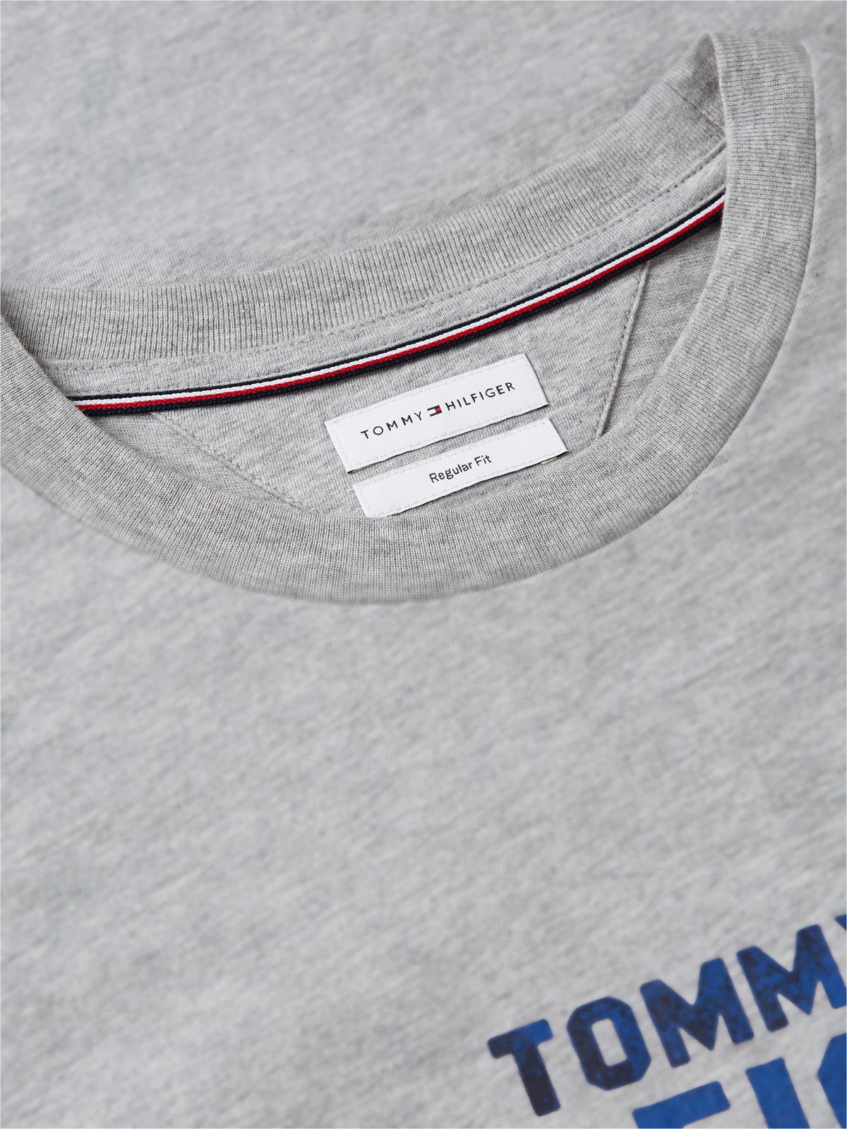 Classic Hilfiger Logo T-Shirt — Light Grey Heather