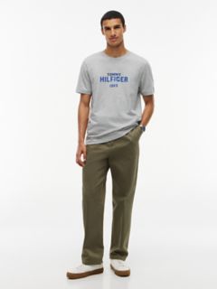 Classic Hilfiger Logo T-Shirt — Light Grey Heather 2