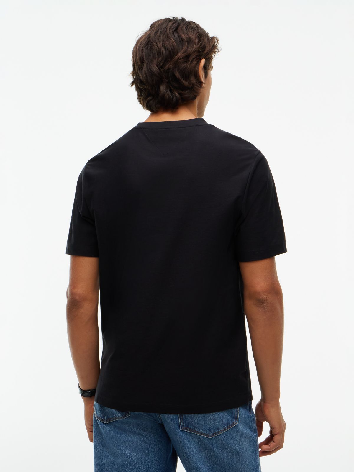 Embroidered Flag Logo T-Shirt — Black