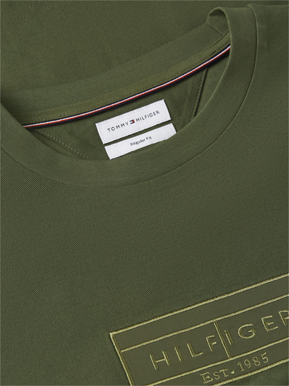 Embroidered Flag Logo T-Shirt — Huntsman Green