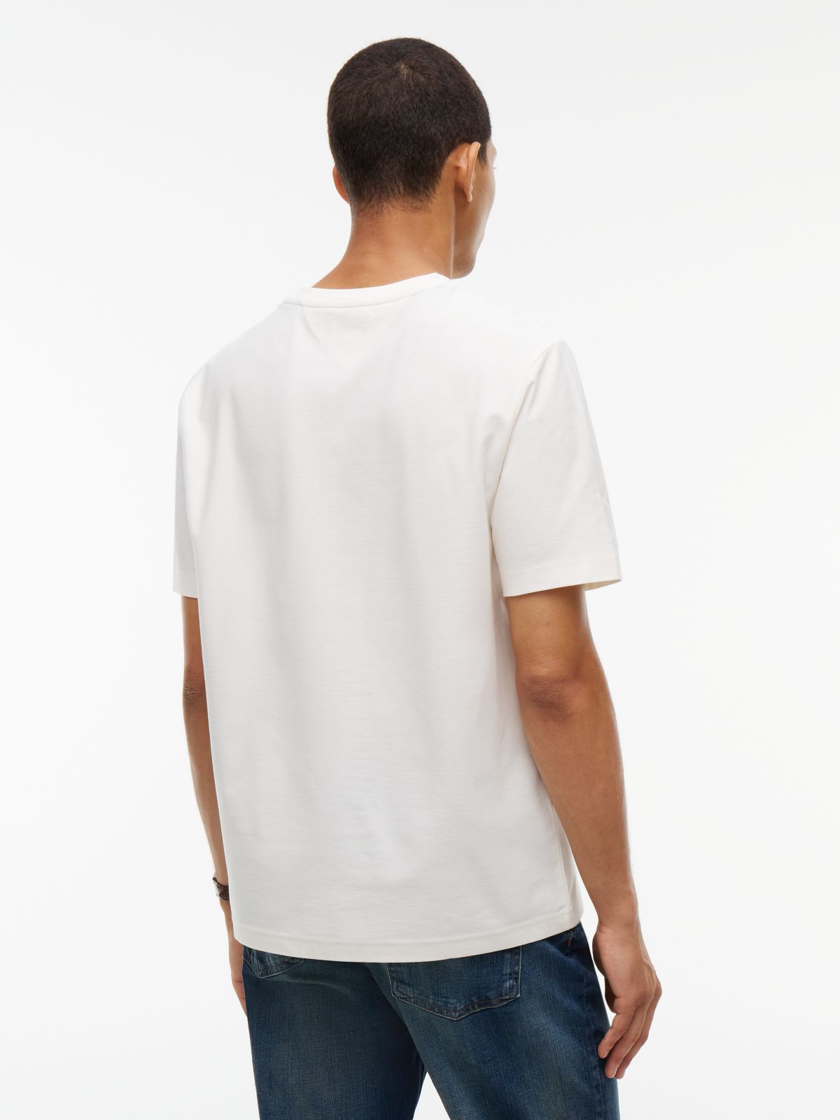 Embroidered Flag Logo T-Shirt — Ivory Petal