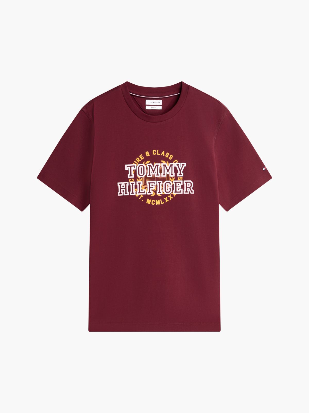 Circle Varsity Logo T-Shirt — Burgundy