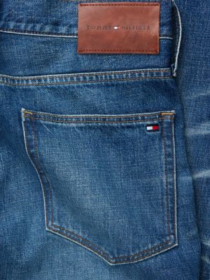 Мужские джинсы Tommy Hilfiger Distressed Relaxed Straight Jean, цвет: Индиго — фото 8