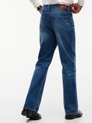 Мужские джинсы Tommy Hilfiger Distressed Relaxed Straight Jean, цвет: Индиго — фото 4