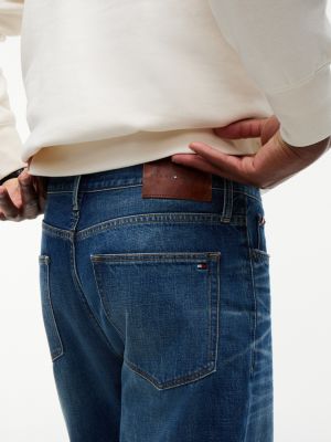 Мужские джинсы Tommy Hilfiger Distressed Relaxed Straight Jean, цвет: Индиго — фото 5