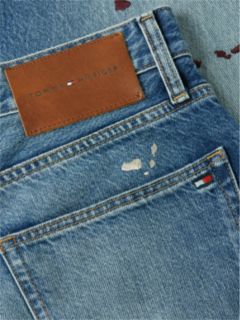 Embroidered Paint Splatter Loose Jean — Keith Indigo 9