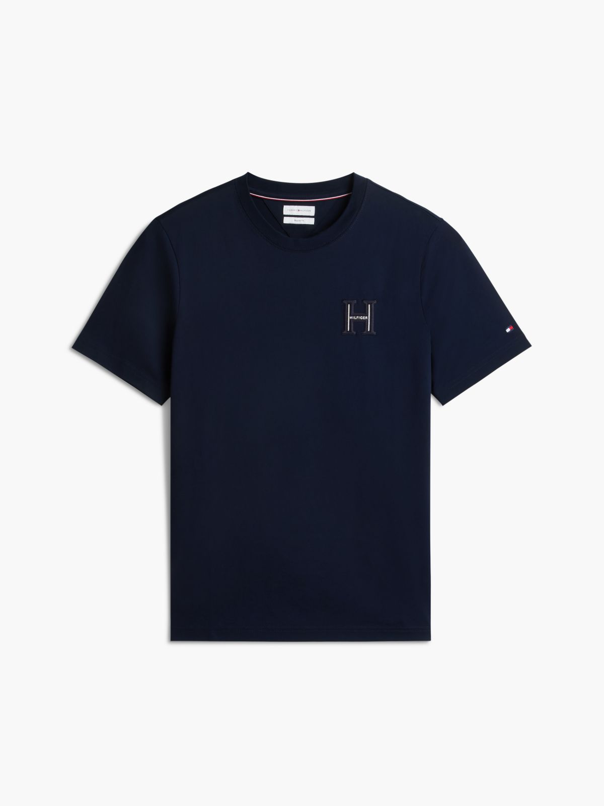 Embroidered H-Logo T-Shirt — Navy Blue