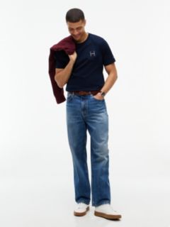 Embroidered H-Logo T-Shirt — Navy Blue 2